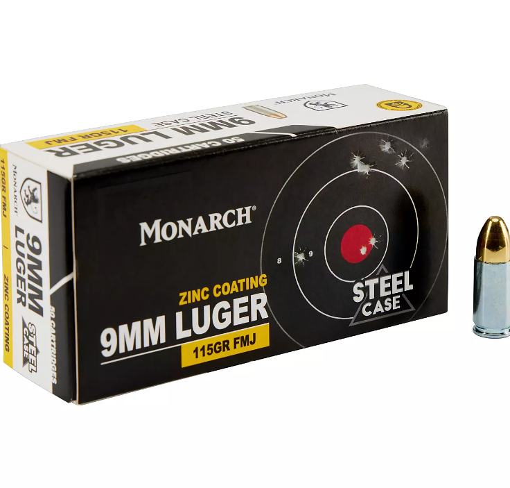 9mm 115gr FMJ 1000 Bullets