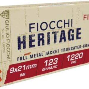 Fiocchi 9X21 Shooting Dynamics 9x21 IMI 123 Gr Full Metal Jacket Truncated-Cone 50 Bx/ 20 Cs