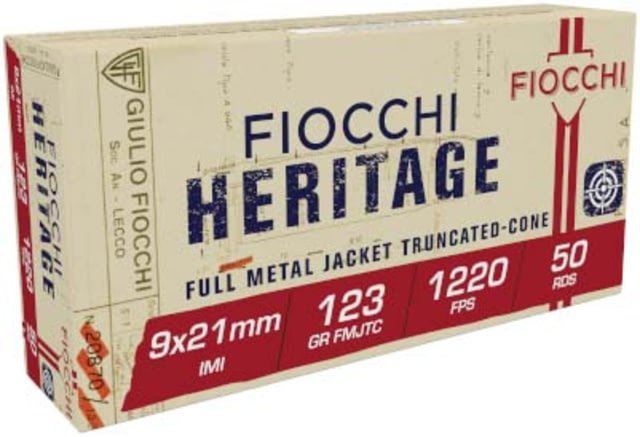 Fiocchi 9X21 Shooting Dynamics 9x21 IMI 123 Gr Full Metal Jacket Truncated-Cone 50 Bx/ 20 Cs Fiocchi 9X21 Shooting Dynamics 9x21 IMI 123 Gr Full Metal Jacket Truncated-Cone 50 Bx/ 20 Cs