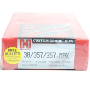 Hornady Custom Grade 3 Die Set 38 Special, 357 Magnum Roll Crimp