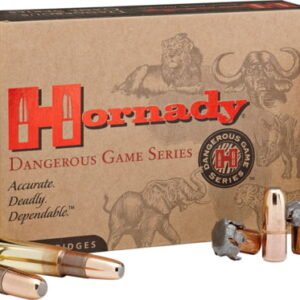 Hornady Dangerous Game .450/400 Nitro Express 400 Grain Dangerous Game EXpanding Bonded Brass Cased Centerfire Rifle Ammo 20 Rounds