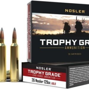 Nosler 60122 Trophy Grade Nosler Spitzer AccuBond Long Range 142 Grain .26 Nosler 3300 Fps