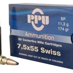 PPU 7.5X55 SWISS 174GR JSP-20RD 10BX/CS