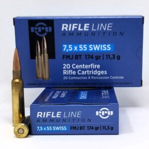PPU 7.5X55 SWISS 174GR JSP-20RD 10BX/CS