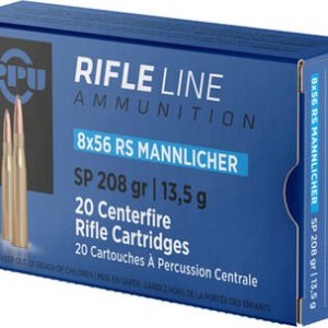 PPU 8X56R MANNLICHER 208GR JSP-20RD 10BX/CS