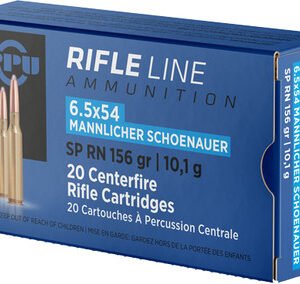 PPU AMMO 6.5X54 MANN SHOENAUER-156GR. JSP-RN 20RD 10BX/CS