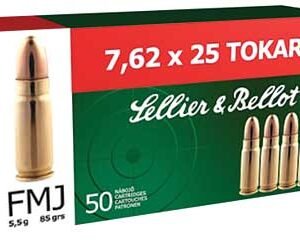 S&B 7.62X25 TOKAREV 85GR-FMJ RN 50RD 30BX/CS