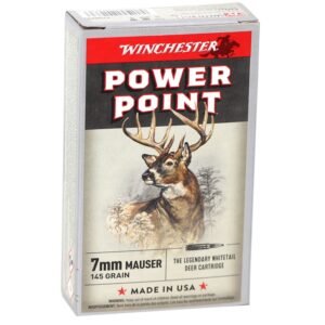 Winchester Power Point 7mm Mauser Ammo 145 Grain Pointed Soft Point - X7MM1 Case Of 200 (10 Boxes Of 20) - FREE SHIPPING