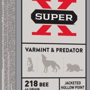 Winchester Super-X RIFLE .218 Bee 46 Grain Jacketed Hollow Point Centerfire Rifle Ammo 50 Rounds