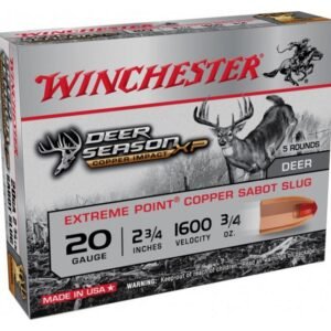 Winchester Deer Season Slug Shotgun Shells 20 Gauge 2.75" Chamber 5 RDs