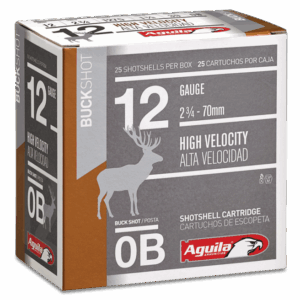 Aguila Field High Velocity 12 GA 0 Buck 25-Rounds 2.75"