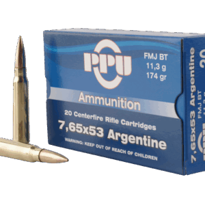PPU Metric Rifle Brass 7.65 X 53 174-Grain 20-Rounds FMJ