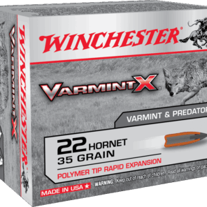 Winchester Varmint X Brass .22 Hornet 35-Grain 20-Rounds PT